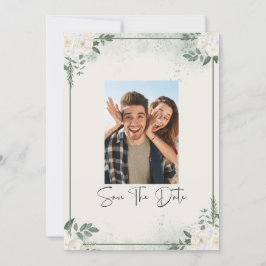 Greenery Photo Save The Date Invitation Einladung