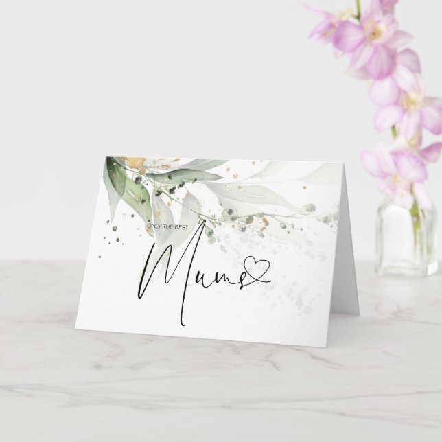 Greenery Pregnancy Announcement Baby Reveal to Mum Karte (Orchidee)