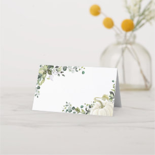 Greenery Pumpkin Fall Baby Dusche Platzkarte