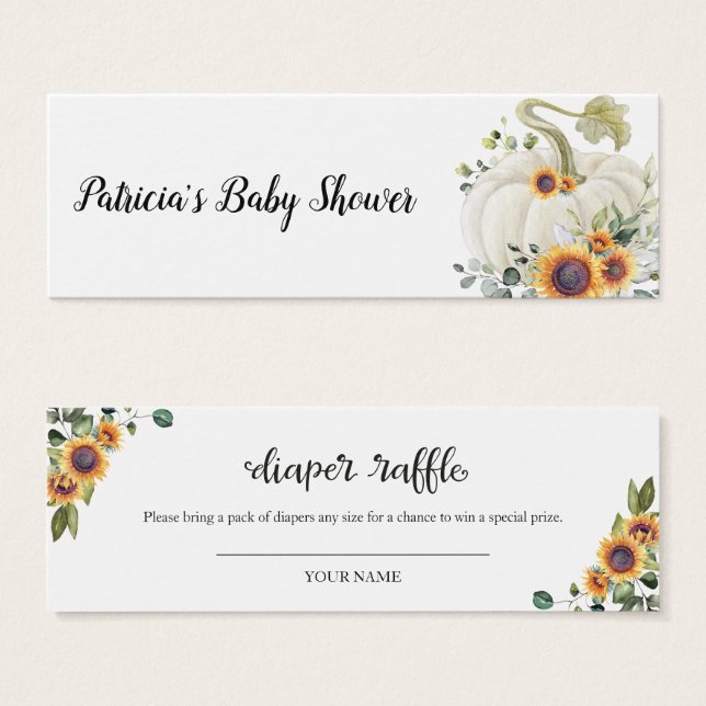 Greenery Pumpkin Fall Babydusche Windelwindeln (Vorne & Hinten)