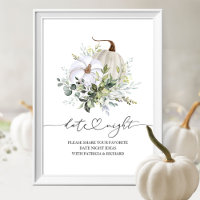 Greenery Pumpkin Fall Date Night Jar Sign