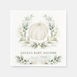 Greenery Pumpkin Herbst Paare Babydusche Serviette