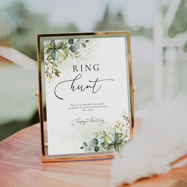 Greenery Ring Hunt Sign Sockelschild (Von Creator hochgeladen)