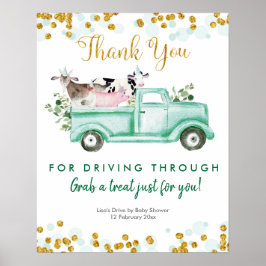 Greenery Safari Party Sign Poster