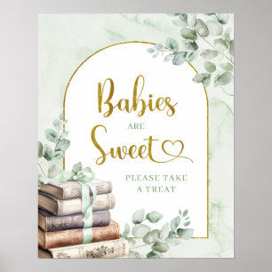 Greenery Sage Storybook Baby sind Sweet Poster