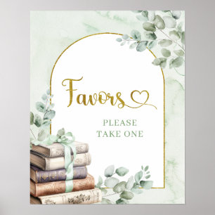 Greenery Sage Storybook Favors Poster