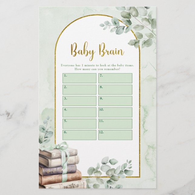 Greenery Storybook Baby Brain Games (Vorderseite)