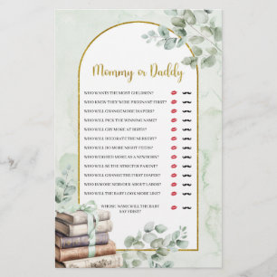 Greenery Storybook Mommy oder Daddy Games