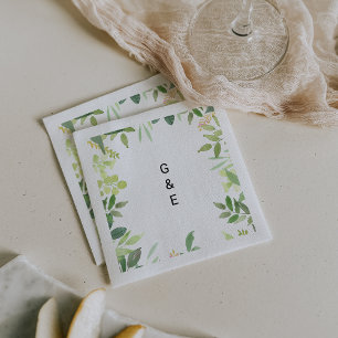 Greenery Summer Hochzeit in Urlaubsort Napkin Serviette