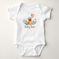 Greenery Teddy Bear Baby Bear Brown Balloon