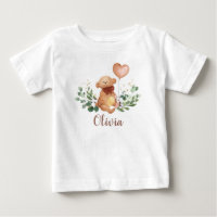 Greenery Teddy Bear Baby Bear Brown Balloon