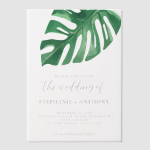 Greenery Tropical Monstera Blätter Summer Wedding