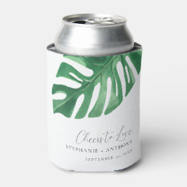 Greenery Tropical Monstera Blätter Summer Wedding Dosenkühler