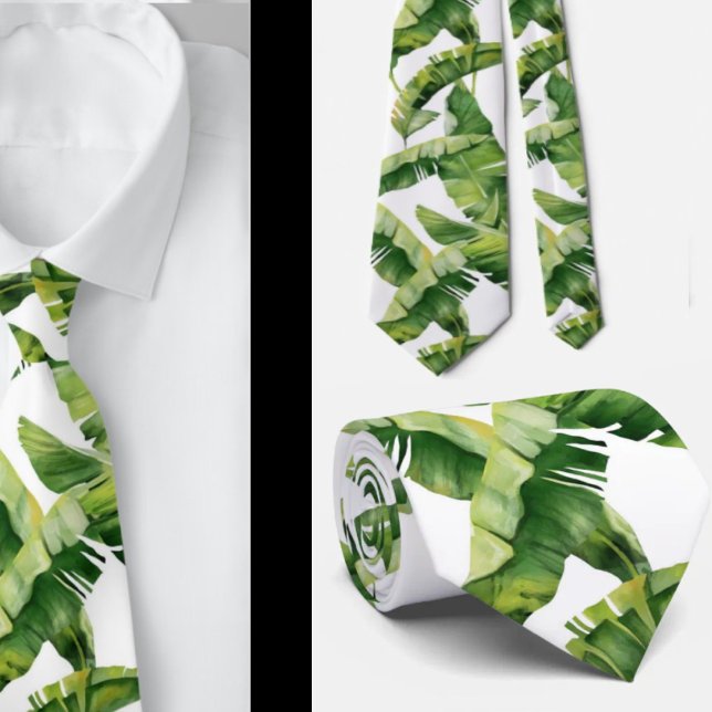 Greenery Tropical Palm Lush Botanical Neck Tie Krawatte (Von Creator hochgeladen)