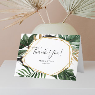 Greenery Tropical Wedding Dankeskarte