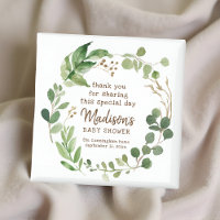 Greenery Watercolor Baby Shower Gastgeschenk