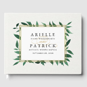 Greenery Watercolor Botanisches Gästebuch