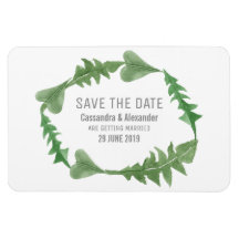 Greenery Watercolor Foliage Save the Date