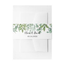 Greenery Watercolor Leaf Wedding