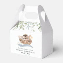 Greenery Watercolor Noah's Ark Christening