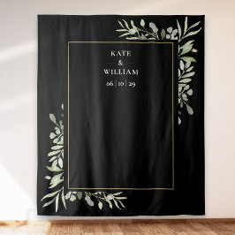 Greenery Watercolor Wedding Foto Stand Hintergrund Wandteppich