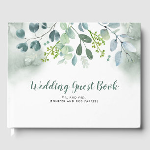 Greenery Watercolor Wedding Gästebuch