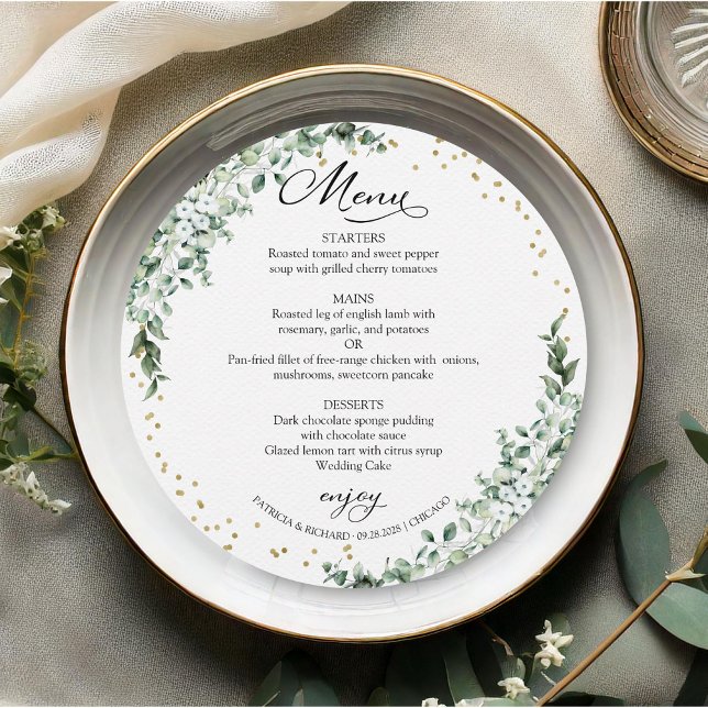 Greenery Wedding Circle Card Einladung (Von Creator hochgeladen)
