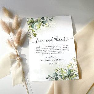 Greenery Wedding Dankeschön Karten