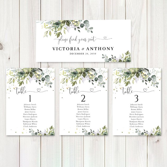 Greenery Wedding Head Table Sign (Von Creator hochgeladen)