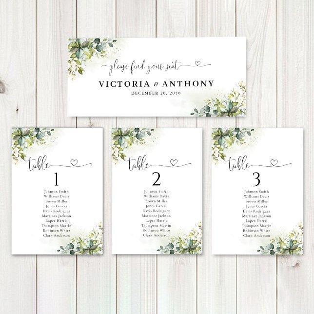 Greenery Wedding Head Table Sign (Von Creator hochgeladen)