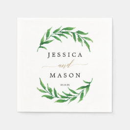 Greenery Wedding Napkin Cocktail Napkin Serviette