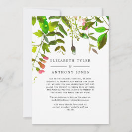 Greenery Wedding Reduced Guest List Ankündigung