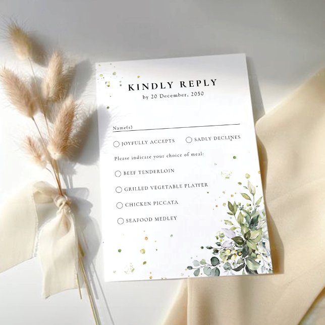 Greenery Wedding RSVP Card (Von Creator hochgeladen)