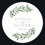 Greenery Wedding Stickers<br><div class="desc">Planen Sie ein stilvolles Fest mit diesem modernen Design,  das Ihre Gäste lieben werden. Design by © berrysweet . Printfähige digitale Dateien sind verfügbar! Besuchen Sie unsere Website unter www.berryberrysweet.com für weitere Informationen!</div>