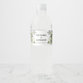 Greenery Wedding Water Bottle Labels Wasserflaschenetikett