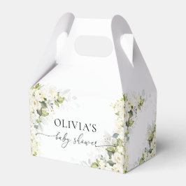 Greenery White Roses Baby Duwer Fevor Box Geschenkschachtel