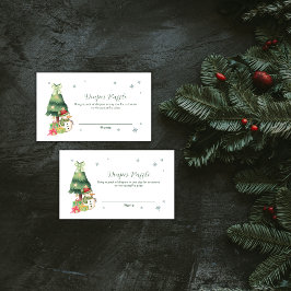 Greenery Winter Snowman Diaper Raffle Baby Shower Begleitkarte