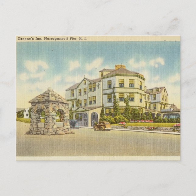 Greene's Inn, Narragansett Pier, Rhode Island Postkarte (Vorderseite)