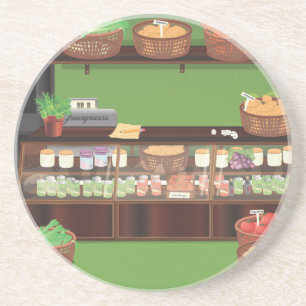 Greengrocers-Store Getränkeuntersetzer