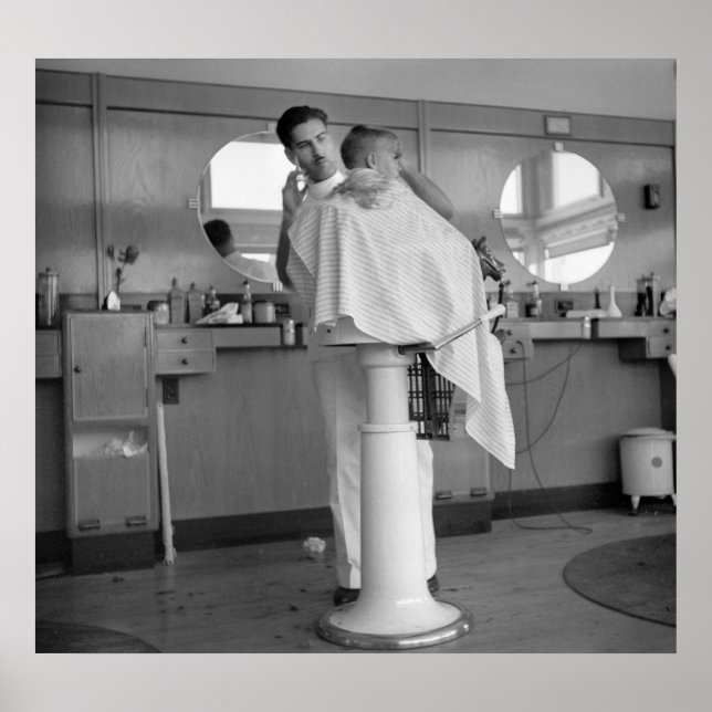 Greenhills, Ohio Barbershop, 1930 Poster (Vorne)