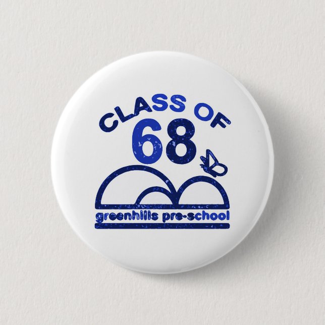 greenhills vor Schulklasse von 68 Königsblau Button (Vorderseite)