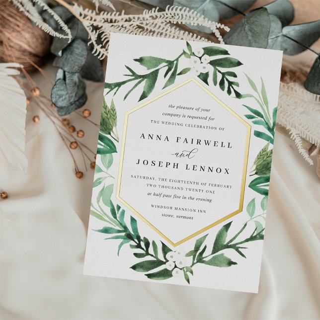 Greenhouse | Botanische Wasserfarbe Folieneinladung (Von Creator hochgeladen)