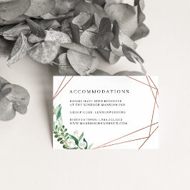 Greenhouse | Hochzeitshotel Unterkunft Begleitkarte