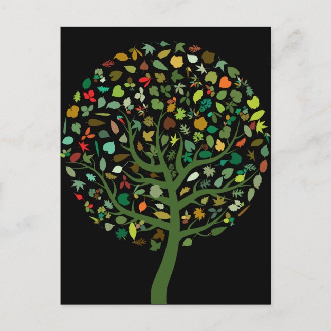 Greenie niedliche Baumumwelt Postkarte (Vorderseite)