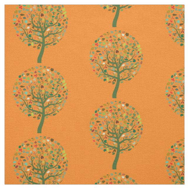 Greenie niedliche Baumumwelt Stoff (Muster)