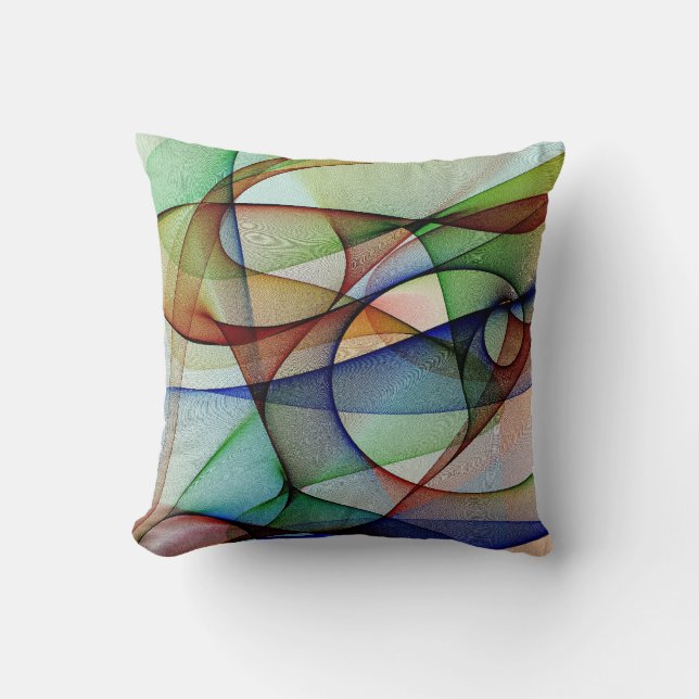 Greenish Abstrakt Pillow Design Kissen (Vorderseite)