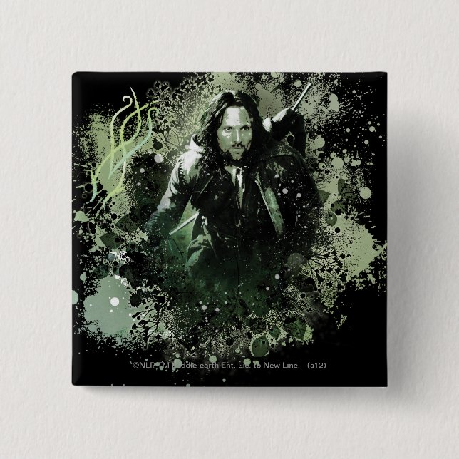 Greenish Aragorn Vector Collage Button (Vorderseite)