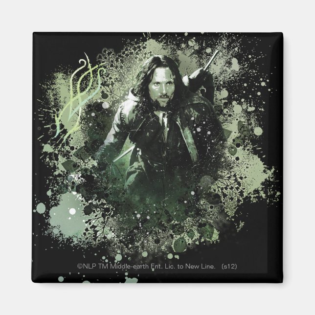 Greenish Aragorn Vector Collage Magnet (Vorne)