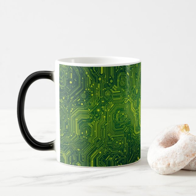 Greenish Cyber Verwandlungstasse (Mit Donut)