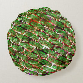 Greenish Wand Wirkung und Blasen Lachs Farbe? Rundes Kissen